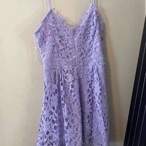 Lilac Floral Laced Dress